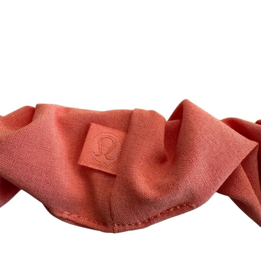2 Lululemon Uplifting Scrunchies: Wander Teal and Coral Kiss NWOT
